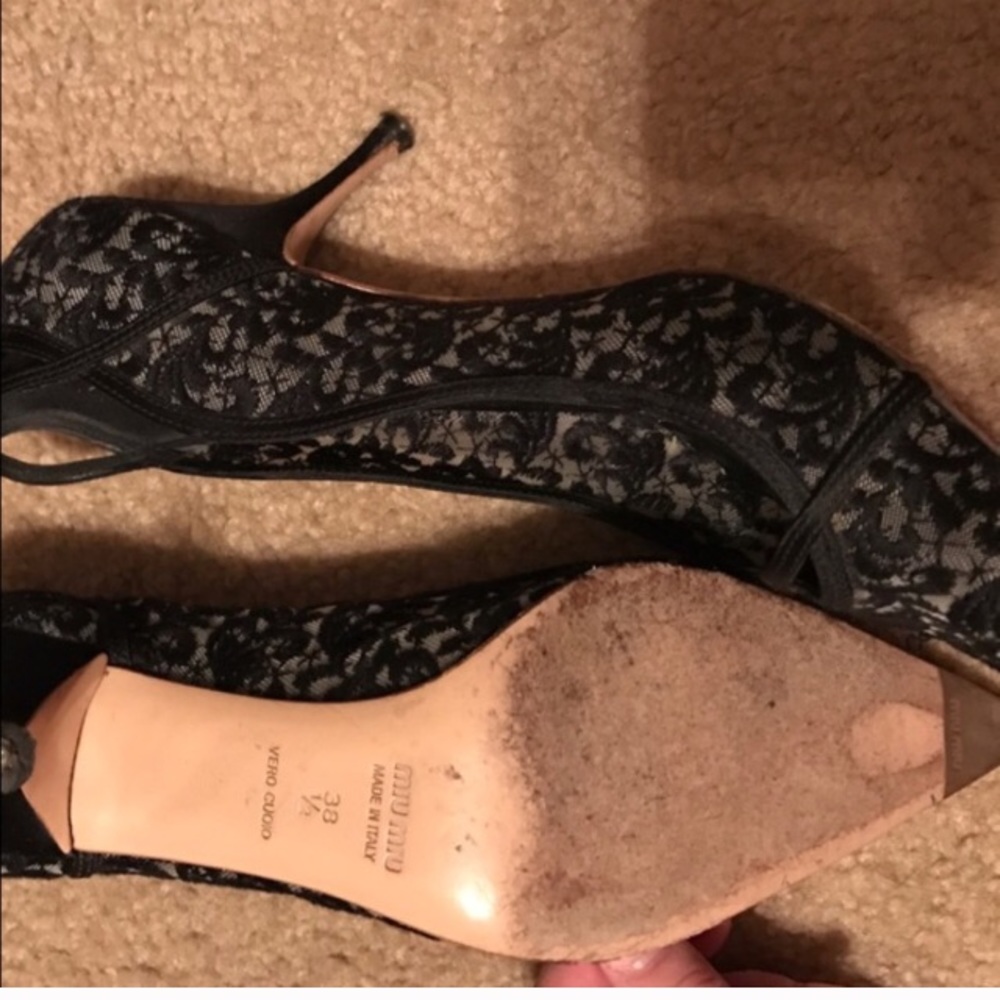Miu Miu black lace heels - Picture 4 of 7